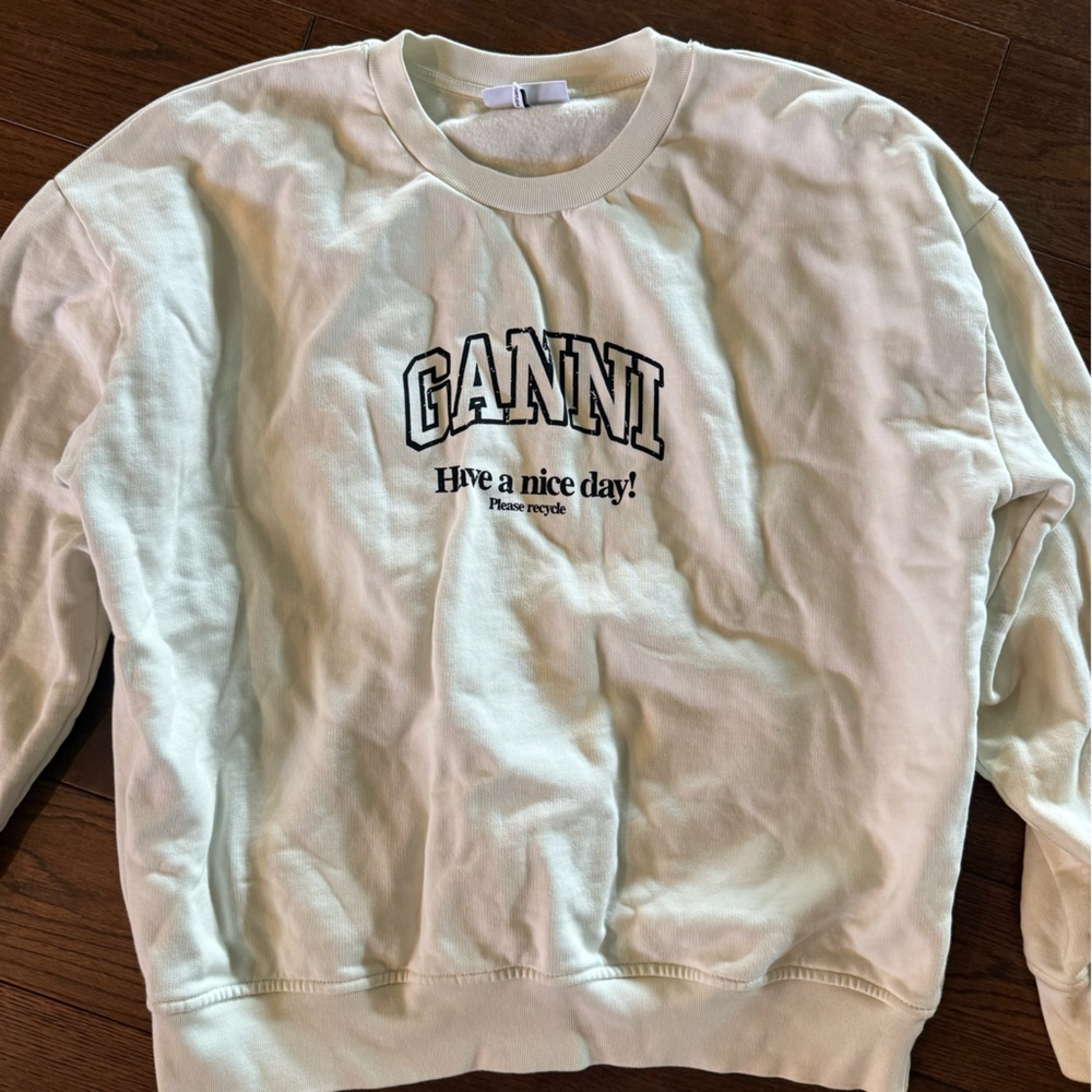 GANNI Off-White Sweatshirt